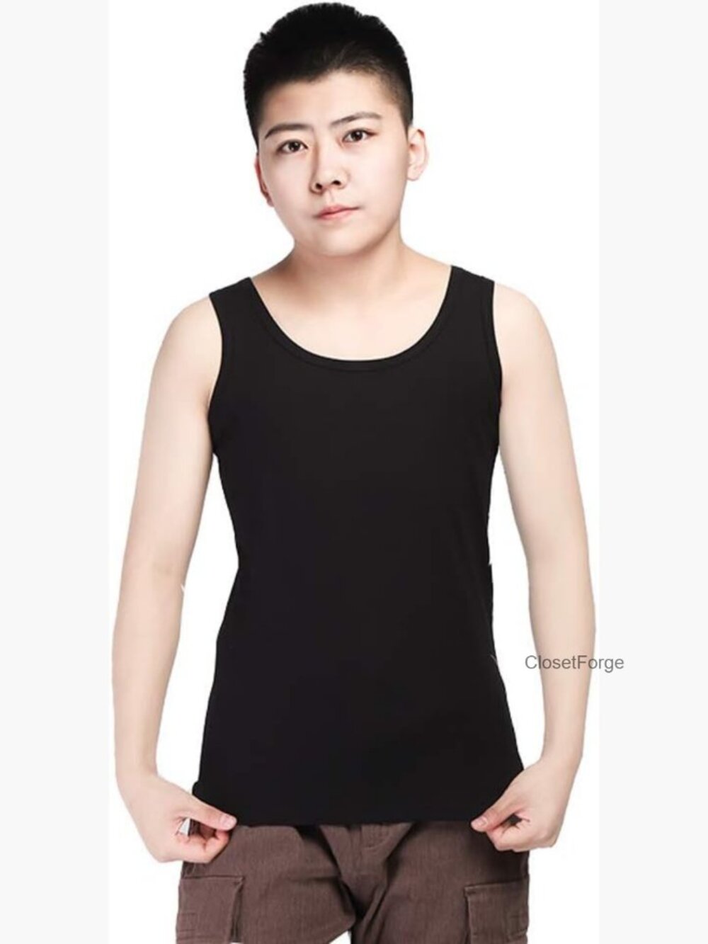 Plus Size Chest Binder Cotton Vest Tank Top for Tomboy LGBT